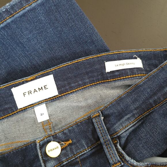 Frame Le High Skinny Jeans High Rise Dublin Wash Stretch Women 31 - Picture 10 of 13